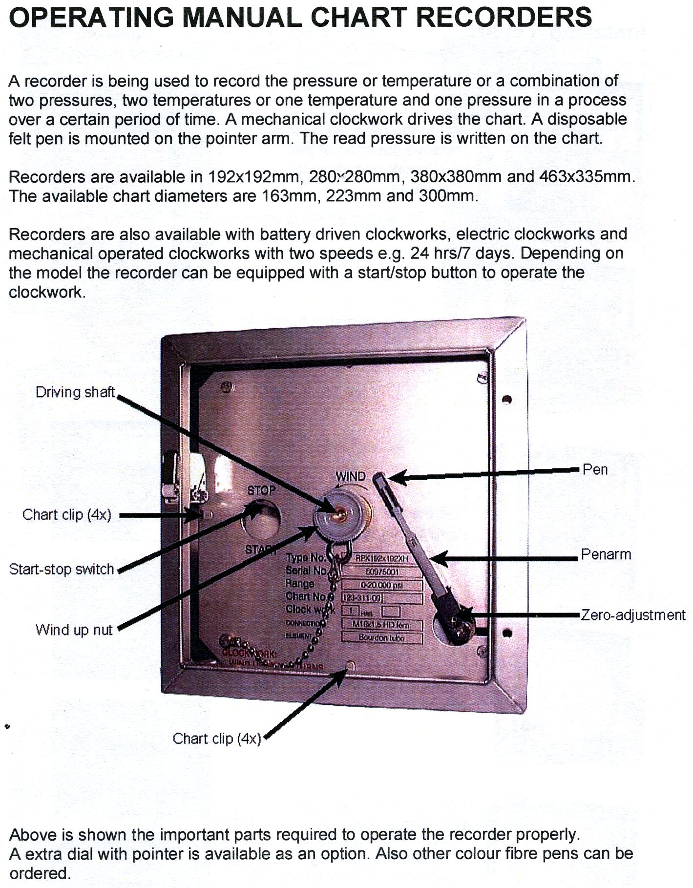 Mechanical Chart Recorder
