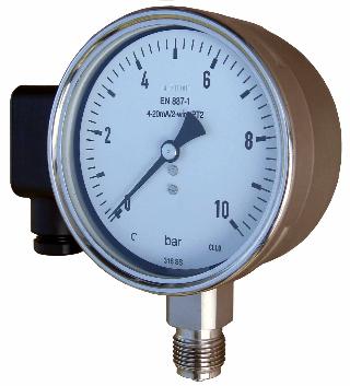 Pressure Gauge With Integral Pressure Transmitter - 100mm