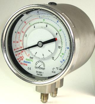 Refrigeration Differential Pressure Gauges - 100mm Diameter