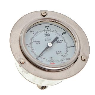 63mm Pressure Gauge All Stainless Steel Back Entry 1.6% Acc 