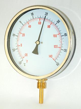 160mm HVAC Bimetal Thermometer