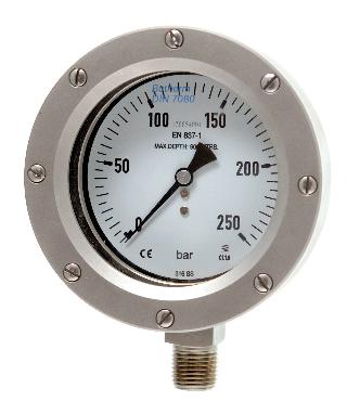 Subsea  Pressure Gauge - 100mm Premium Subsea  900m Gauge