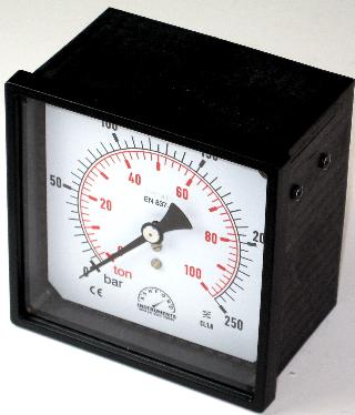 96mm X 96mm Square Pressure Gauge