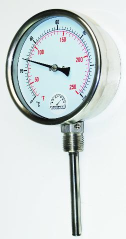 100mm 316 Stainless Steel  Bimetal Thermometer