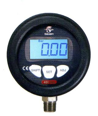 Digital Pressure Gauge - 4-Digit LCD 63mm Diameter