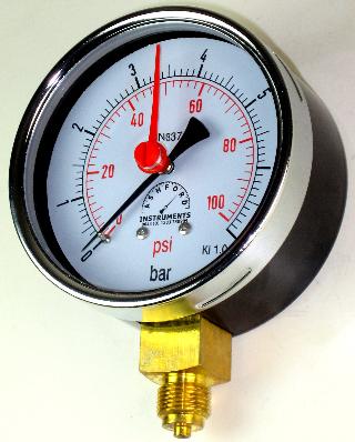 Pressure Gauge - 100mm Premium Utility Bourdon Tube Design