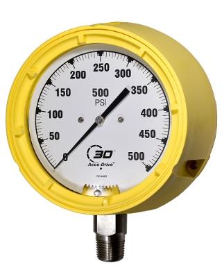 Series 34 Turret Style Safety Pattern Pressure Gauge - 4.5