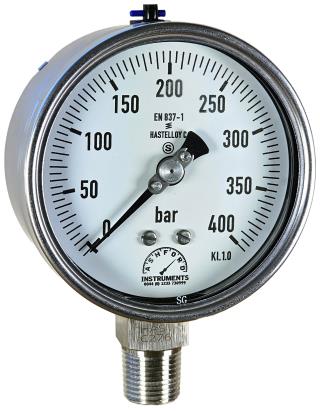 Hastelloy C276 Pressure Gauge - 63mm, 100mm & 150mm