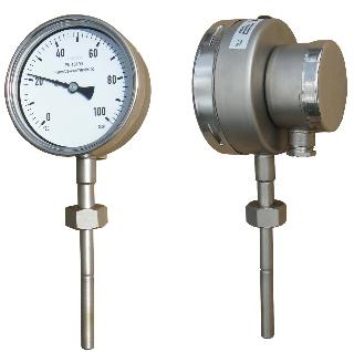 Gas Filled System Thermometer - 100mm With 4-20mA Transmitter