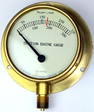 Traction & Steam Engine Eccentric Scale Pressure Gauge - 100mm & 160mm