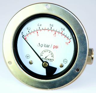 Piston Style Differential Pressure Gauge With High Overload Protection