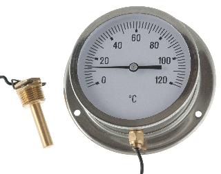 100mm Plant Room Capillary Thermometer