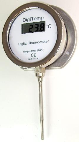 Industrial Temperature Sensors - Pocket Digitemp Digital Probe Thermometer